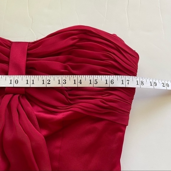 Women's Red Lace Long Maxi Formal Evening Cocktail Bridesmaid Prom Dress, Sz 10 - Picture 14 of 16